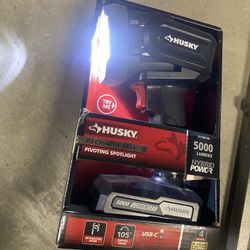 Husky Work Light Rechargeable Recargable 5000 Lumens LED 
