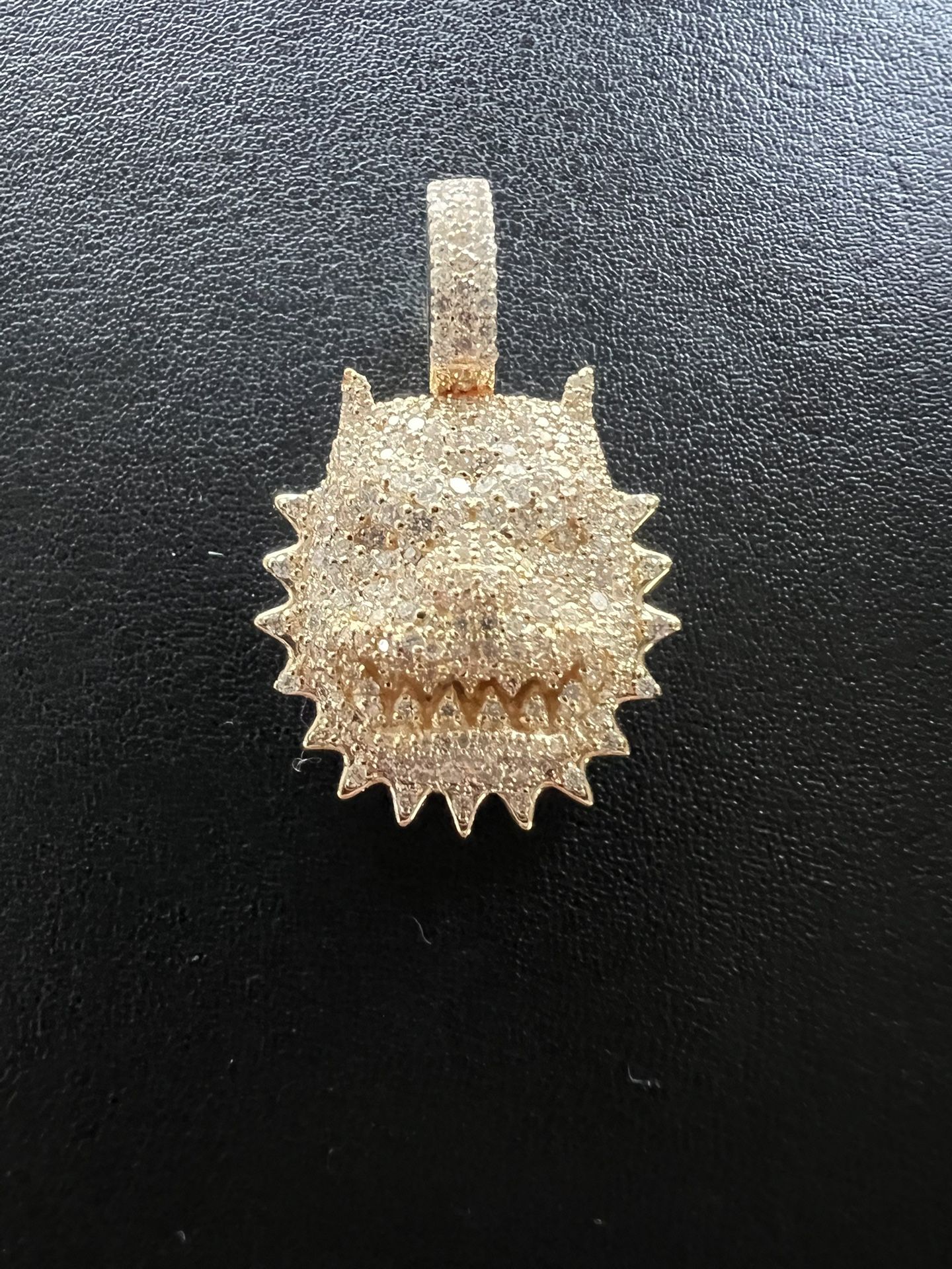 18k Gold Diamond American Bully Pendant