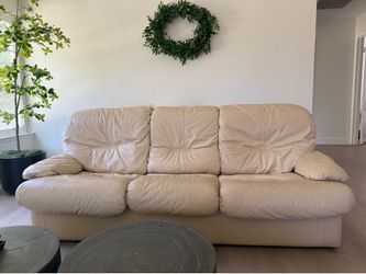 Genuine Soft Leather Sofa, Gently Used