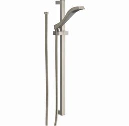 Brushed Nickel Handheld Shower Head with Slide Bar