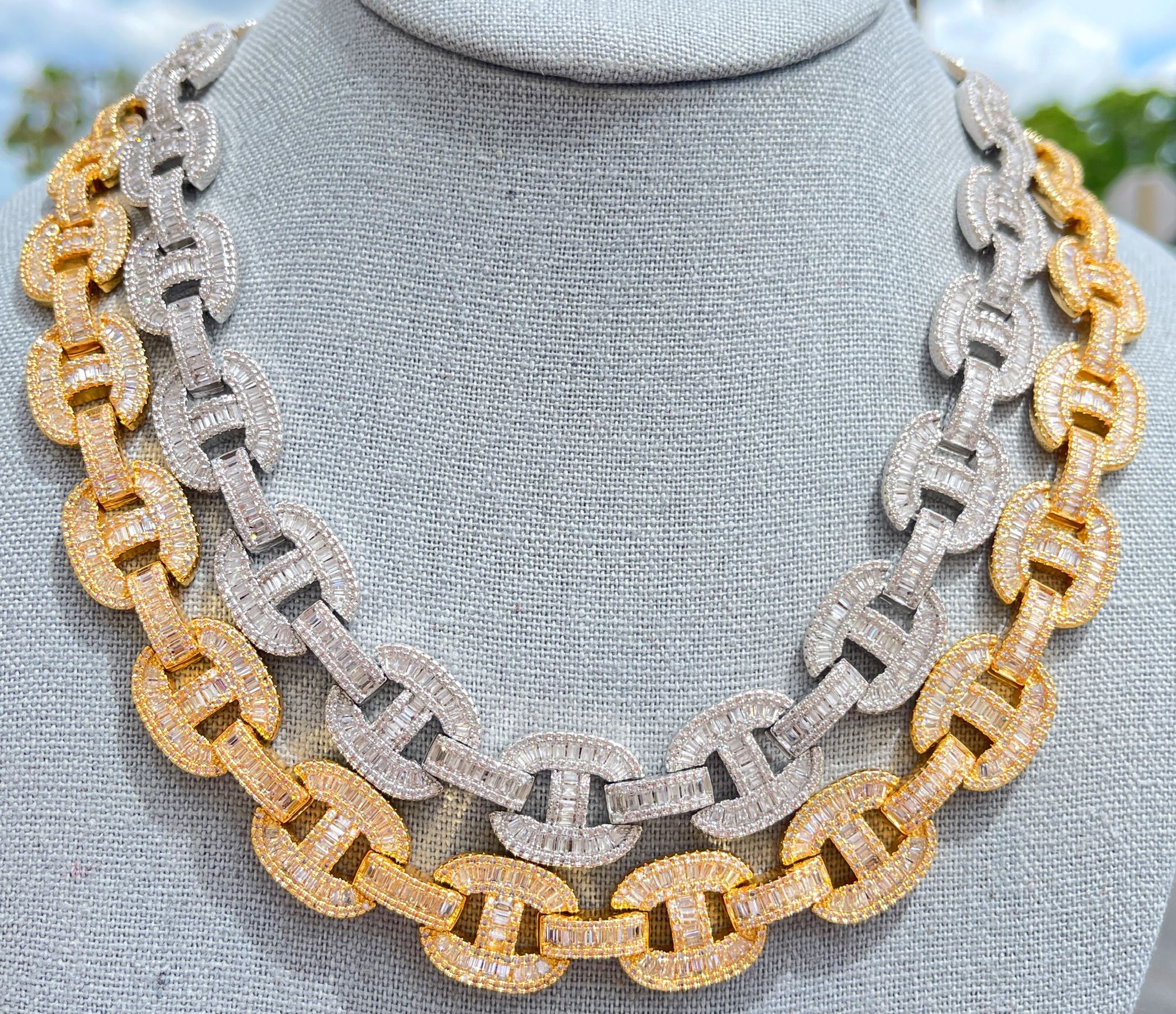 15mm Baguette Cuban Chain