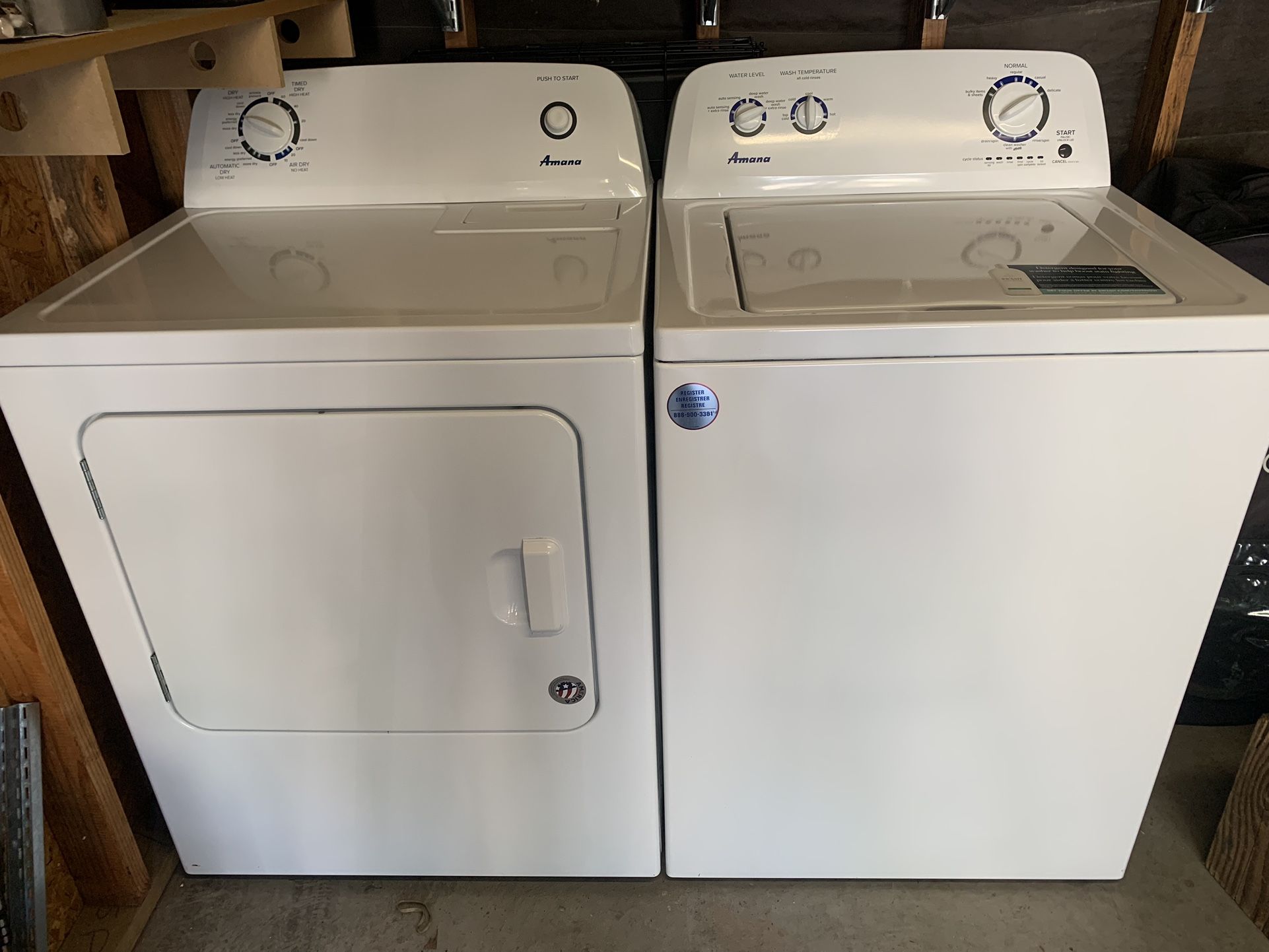 Matching White Amana Washer And Dryer