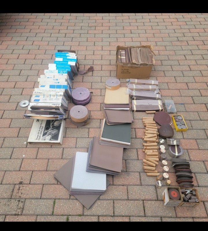 Grinders.Over 2000 peel sandpaper strips, Discs. And Sheets.300.00 For Everything