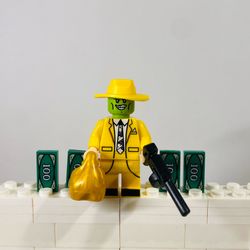 The Mask Minifigure with Money Accessory | New Custom LEGO Compatible Toy