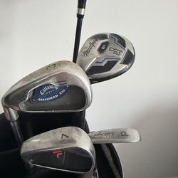 Golf clubs and bag