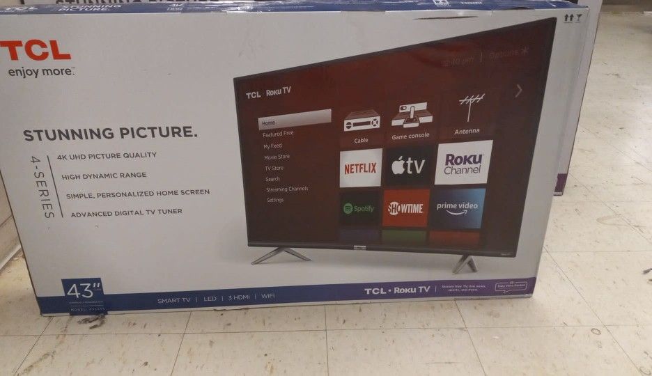 TCL 43S433 43  Class 4K UHD Roku Smart TV