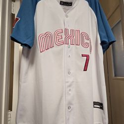 World Baseball Classic Light Blue Mexico Jersey