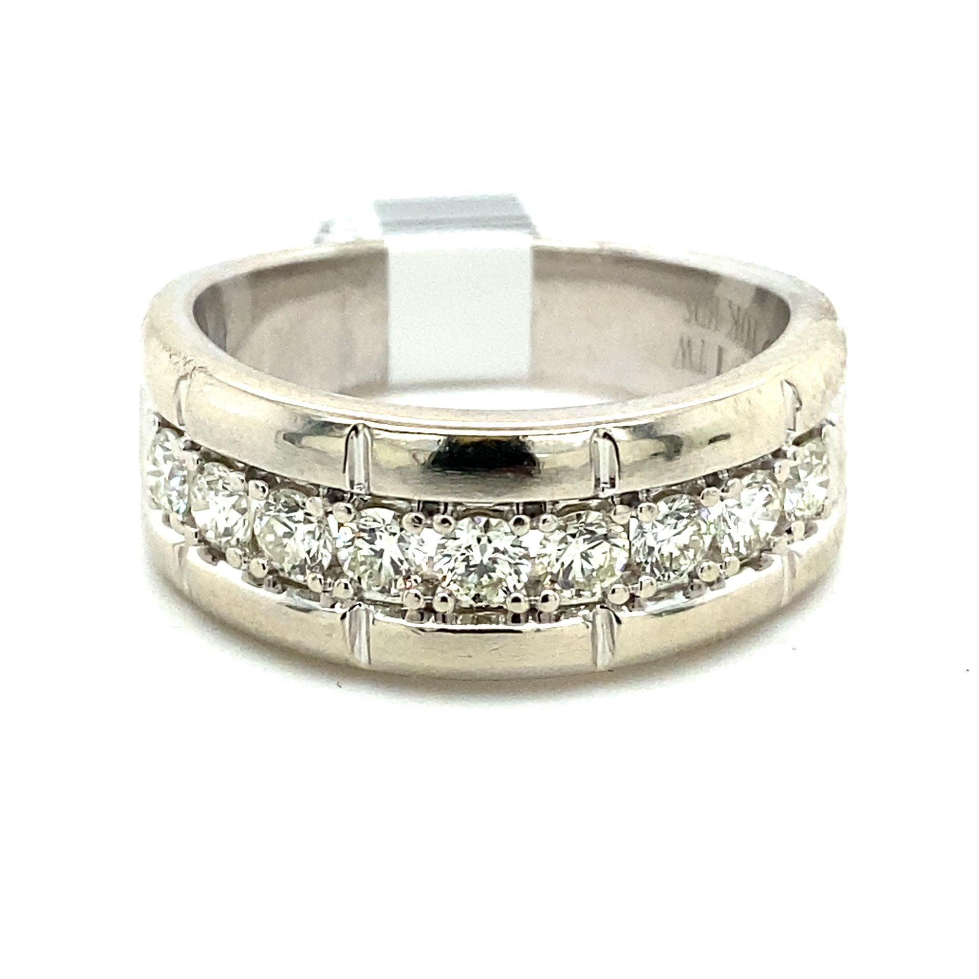 10k White Gold Mens Diamond Ring 1ctw I SI1  10.8grams Size 10 134298 1