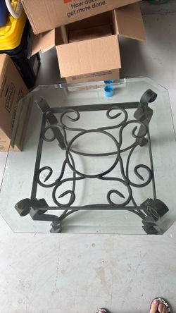 Wrought Iron Coffee Table, Side Table and Console