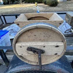 antique butter churn