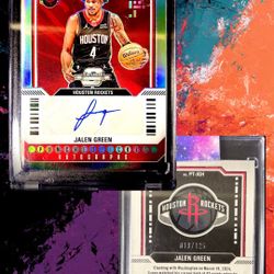 Jalen Green Houston Rockets 2023-24 Contenders Optic Auto /125