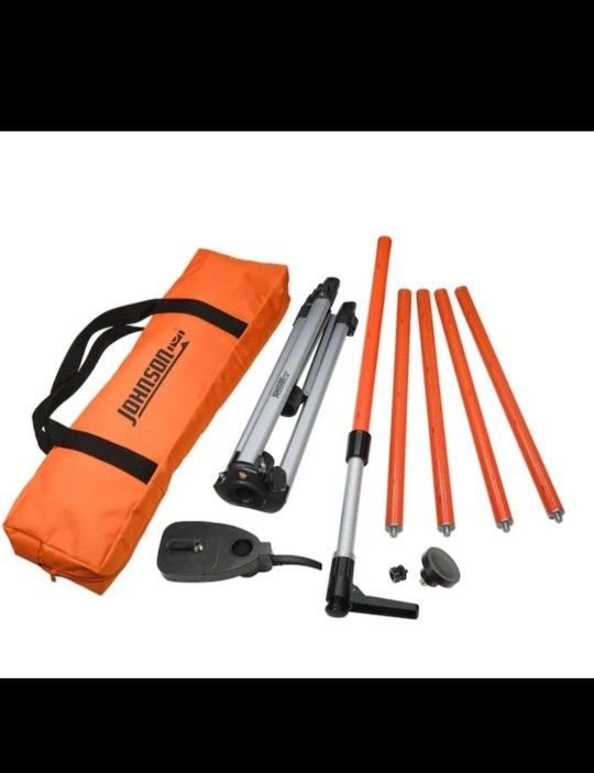 Johnson 40-6302 Adjustable Laser Mounting 11' Laser Pole With Tripod New