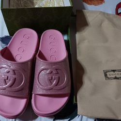 Pink Gucci Sandals