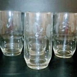 Princess House Heritage Crystal (3)11 oz. Juice Glasses 

