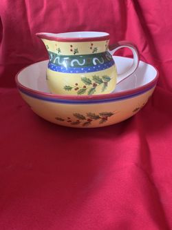 Xmas pitcher and bowl