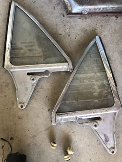 61-66 ford t bird rear quater window glass