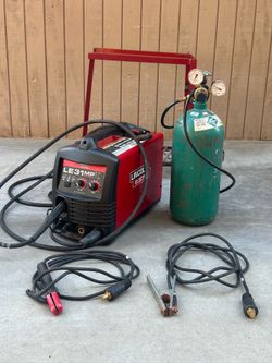 Welder Lincoln With Bottle And Cart