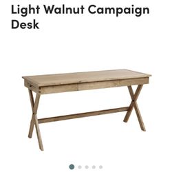 Light Walnut Campaign Desk - World Market