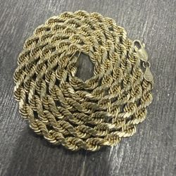 14K Solid Rope Chain