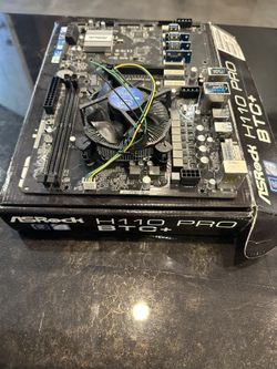 ASRock intel CHIPSET H110 inside (intel) CORE inside 210 PRO BTC + Motherboard With CPU And 12 Gig DDR-4 Memory