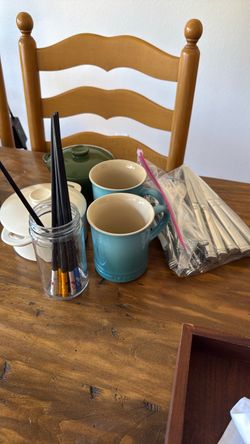 Le Creuset Teal Ceramic Mugs Set of 2