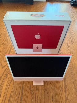 iMac 2021 M1 Locked For Parts, Good Screen Like New , With original Box and Charger