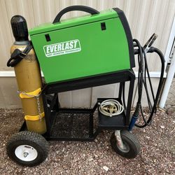Everlasting PowerI-MiG 275P MiG / Stick Welder w/Welding Cart, Gas bottle +extras