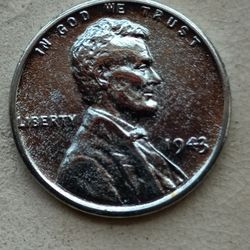 1943 STEEL PENNY NO MINT MARK 