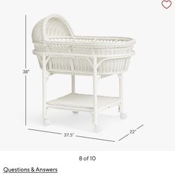 Pottery Barn vintage-inspired wicker bassinet