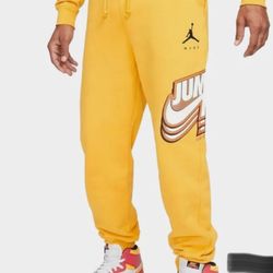 Nike Air Jordan Jumpman Gold Joggers Sweatpants Mens Size XL
