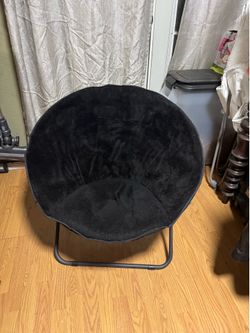 Black folding chair