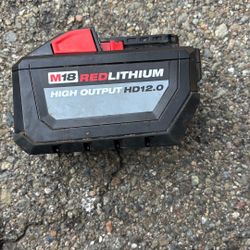 Milwaukee Red Lithium Battery M18HD12.0