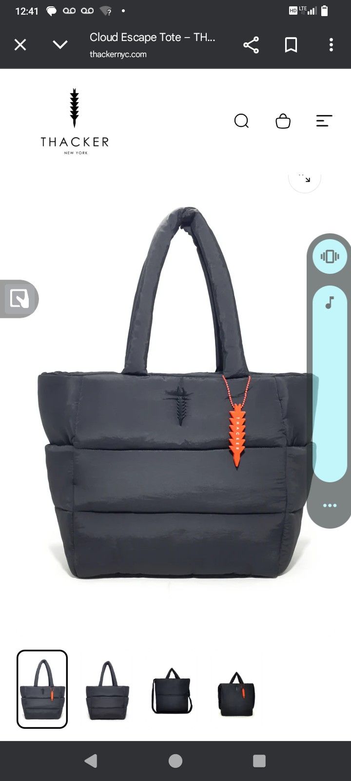 New Nordstrom Thacker Cloud Escape Tote Blue