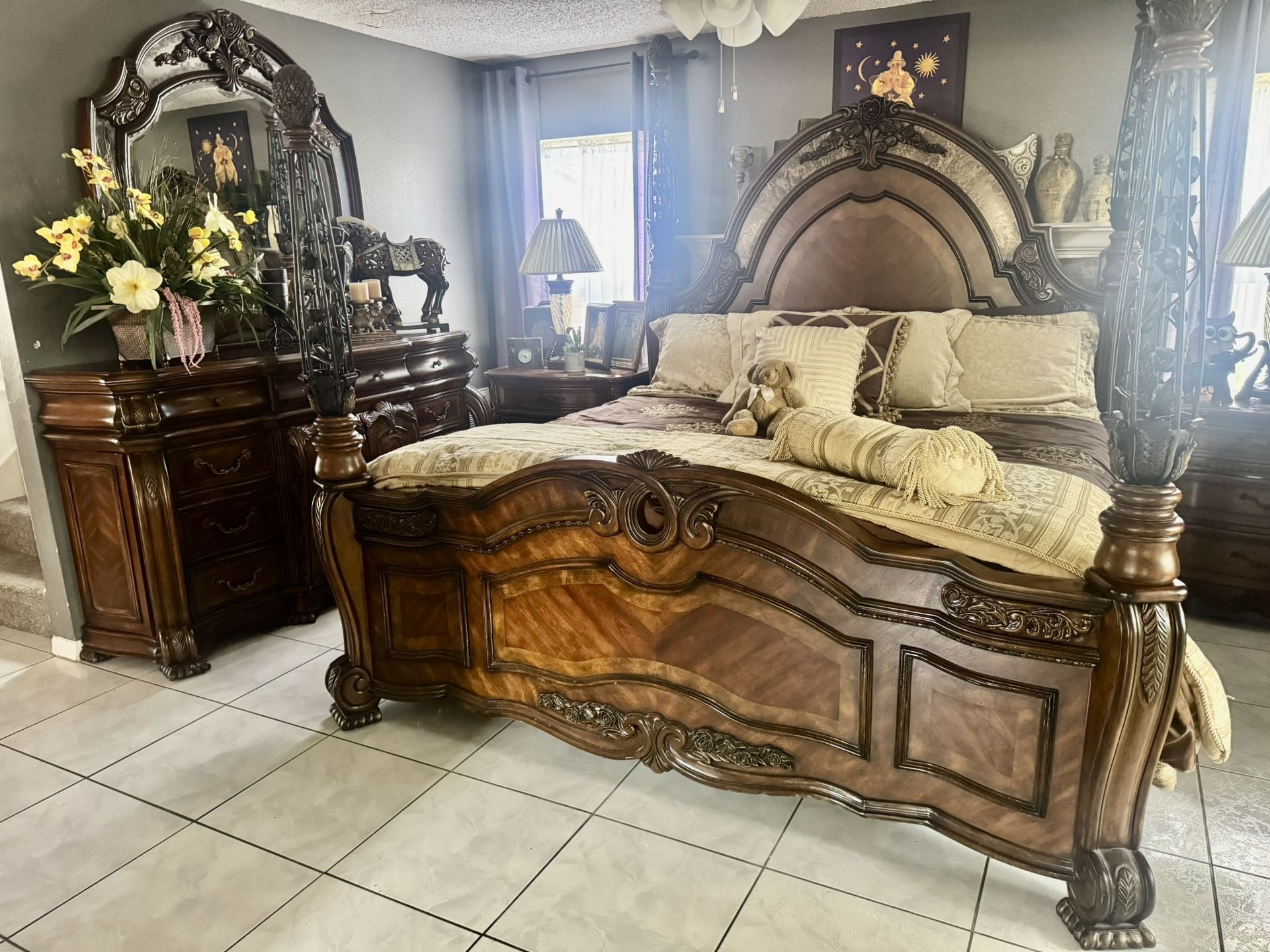 Tracy Has! A King Size Bedroom Set, by Michael Amini / Aico “ Oppulente Collection“