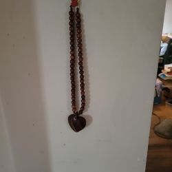 Heart Wooden Necklace 