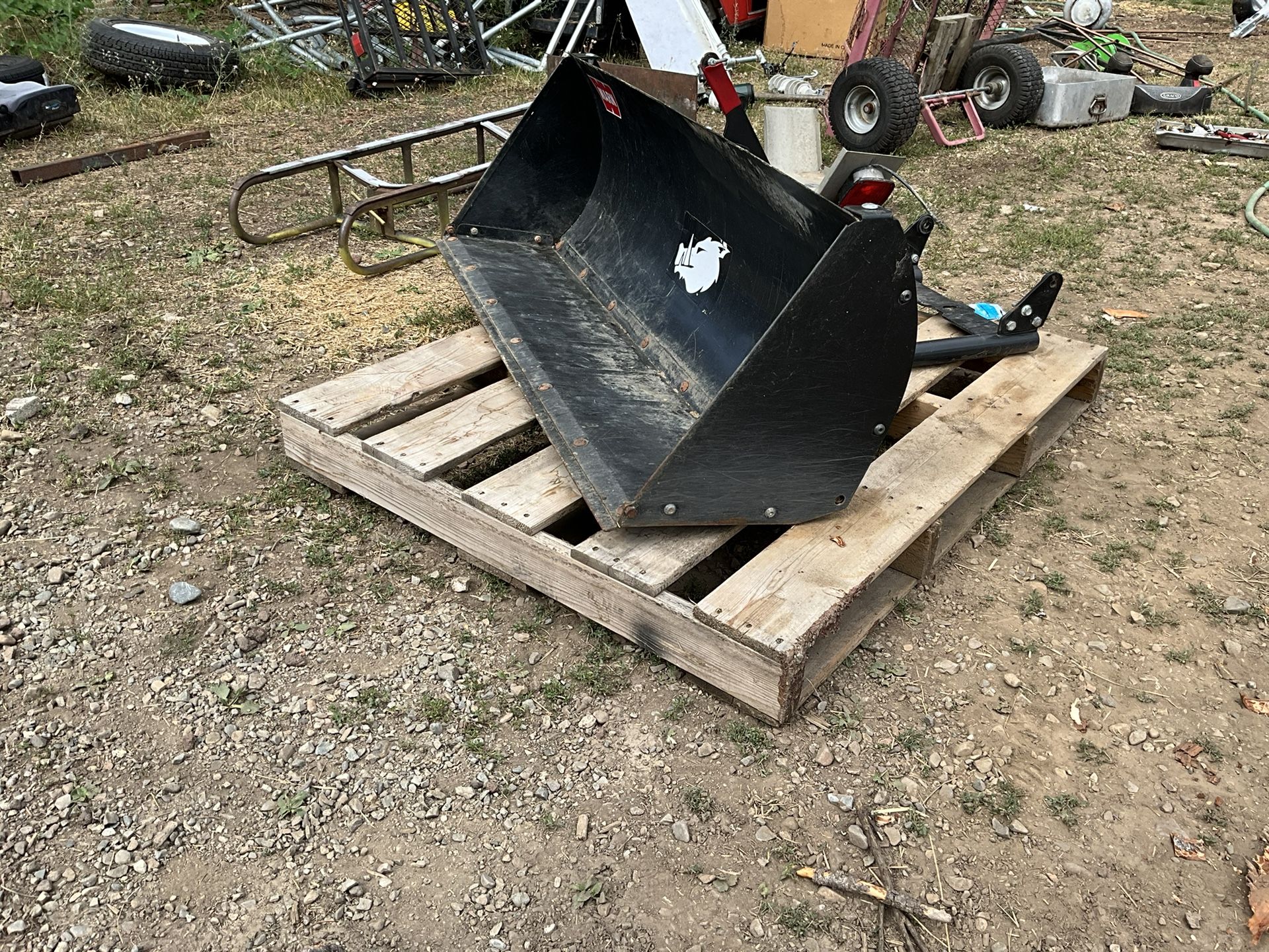 ATV or SIDE by SIDE 50” Warn Provantage Snow Plow With Dump Bucket Kit And Front Mount Arm