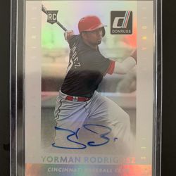 2015 Panini Donruss Signature Series Rookie Autograph #8 Reds Yorman Rodriguez