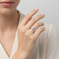 14K White Gold Diamond Womens Ring - 0.35ct