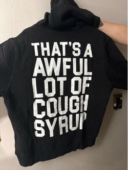 Cough syrup rhinestone zip up