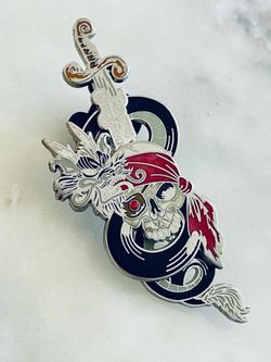 Disney Pirates Of The Caribbean Skull Dragon With Sliding Dagger Sword 2008 Pin