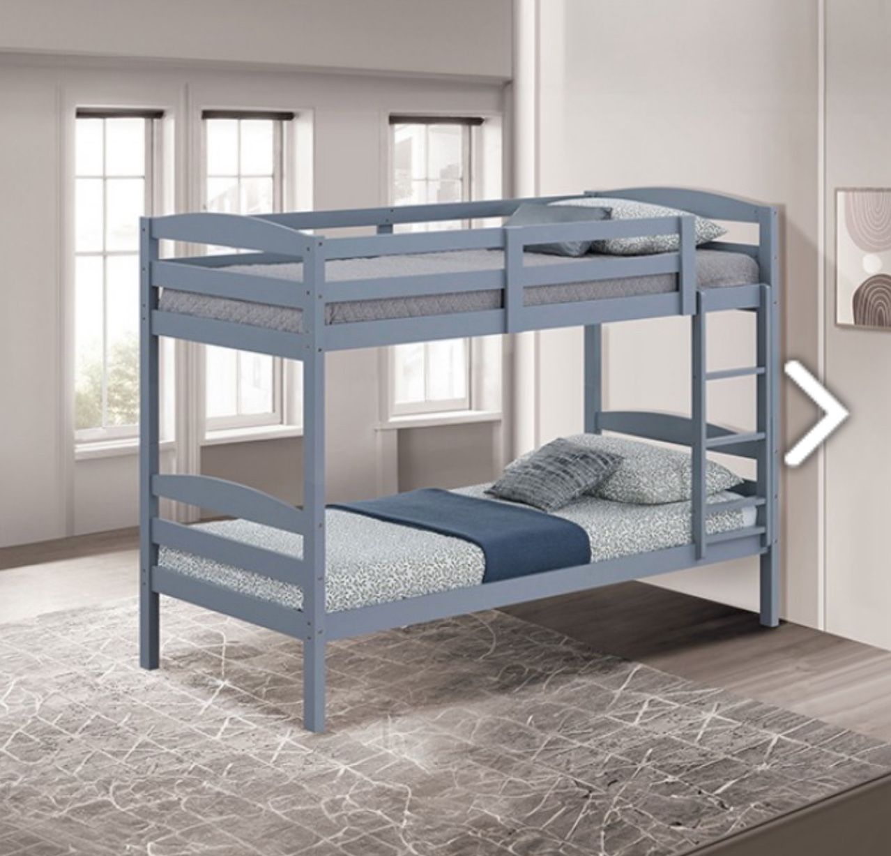 TWIN OVER TWIN BUNK BEDS ( FREE DELIVERY )