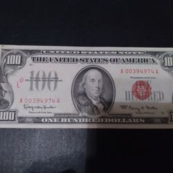 100 Dollars 1966 Red Seal $400