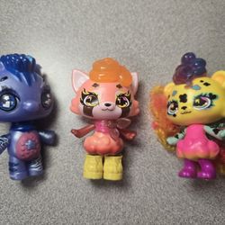 Cloudees Collectible Figure Pet Lot Of 3