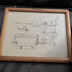 3 Preowned/Used Vintage Kohler Original Bathroom Prints with glass front and wood frames  $25.00 EACH OBO