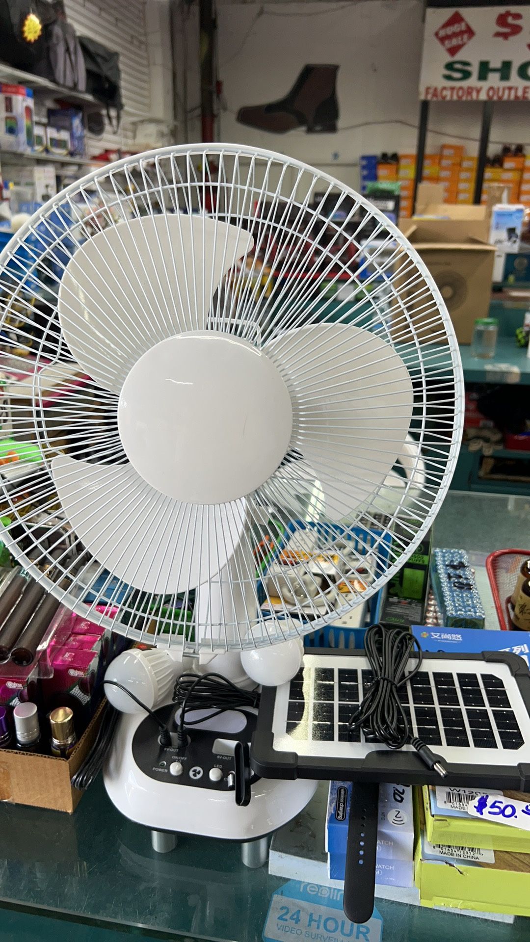 Solar Fan With Light For Legends Use