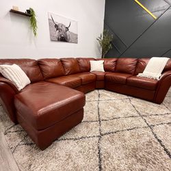 Leather Sectional Couch - FREE DELIVERY 