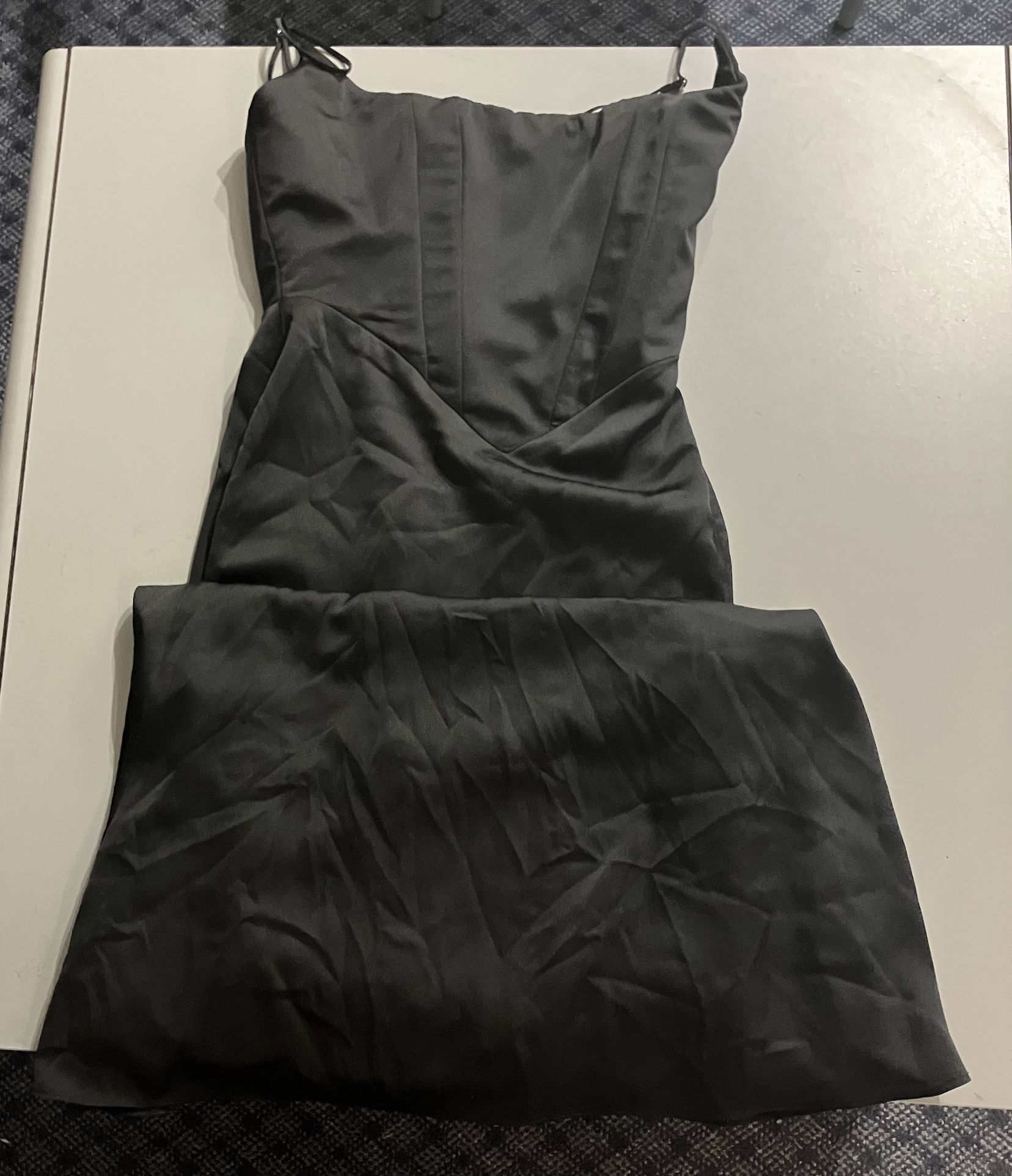 HOUSE OF CB Olivette Corset Maxi Dress, Black, Size Small