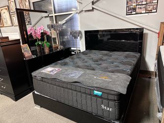 Stunning LED bedroom set! 🖤📦 Easy Financing!