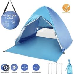 Pop Up Beach Tent Sun Shelter – 2 Person Lightweight UV Protection