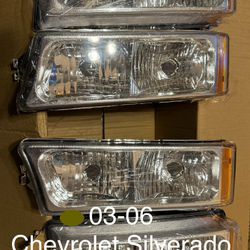 03-06 Chevrolet Chevy Silverado Avalanche Headlights (Read Description)